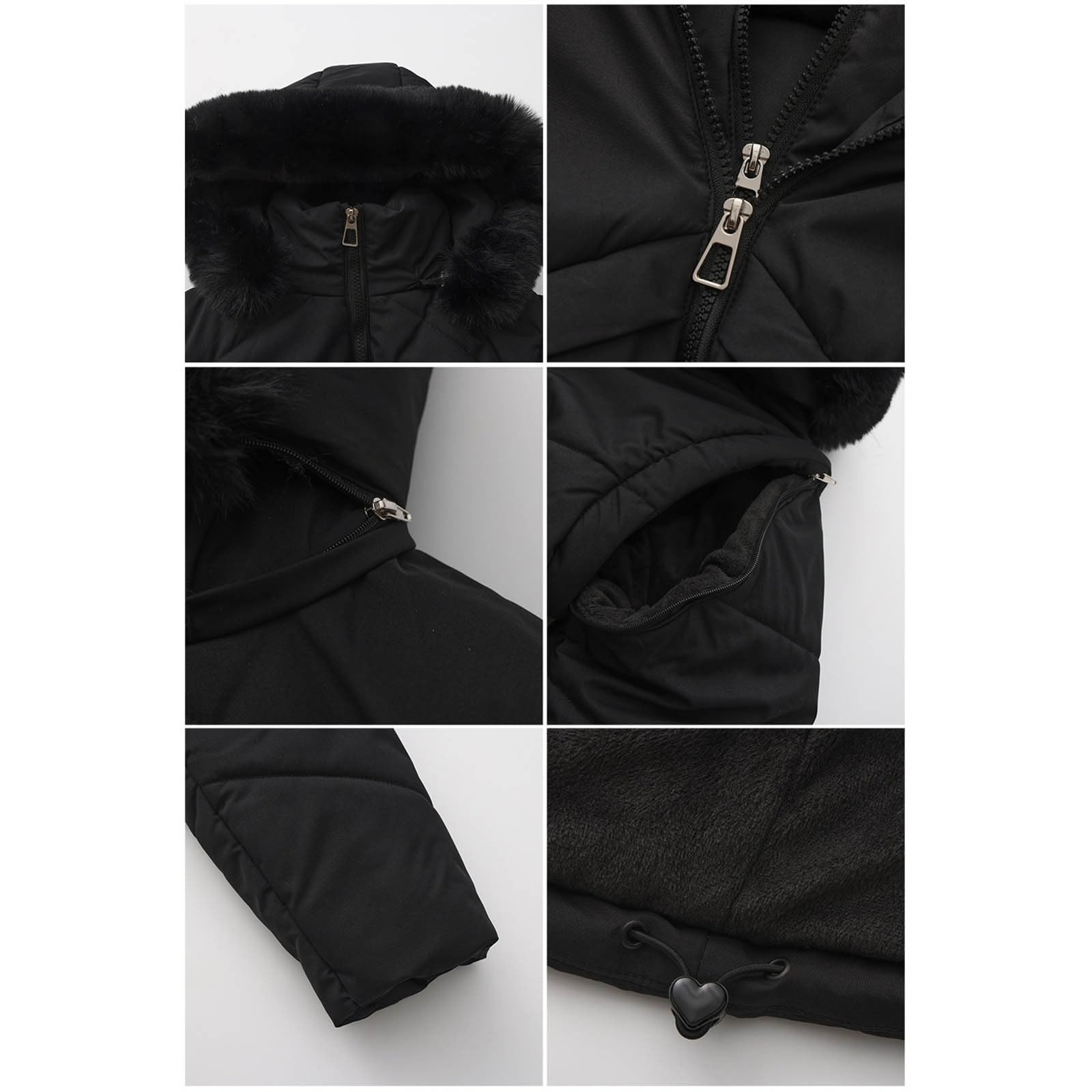 Chaqueta Mujer Abrigo Entretiempo Invierno Cazadora Plumiferos，Chaqueta Corta Mujer con Capucha Desmontable y Manga Removible Dos Piezas Cálida Otoño Invierno Estilo Moderno Diario Oficina