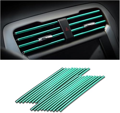 20 tiras decorativas de salida de aire acondicionado de automóvil, borde decorativo para salida de ventilación de aire, decoración interior