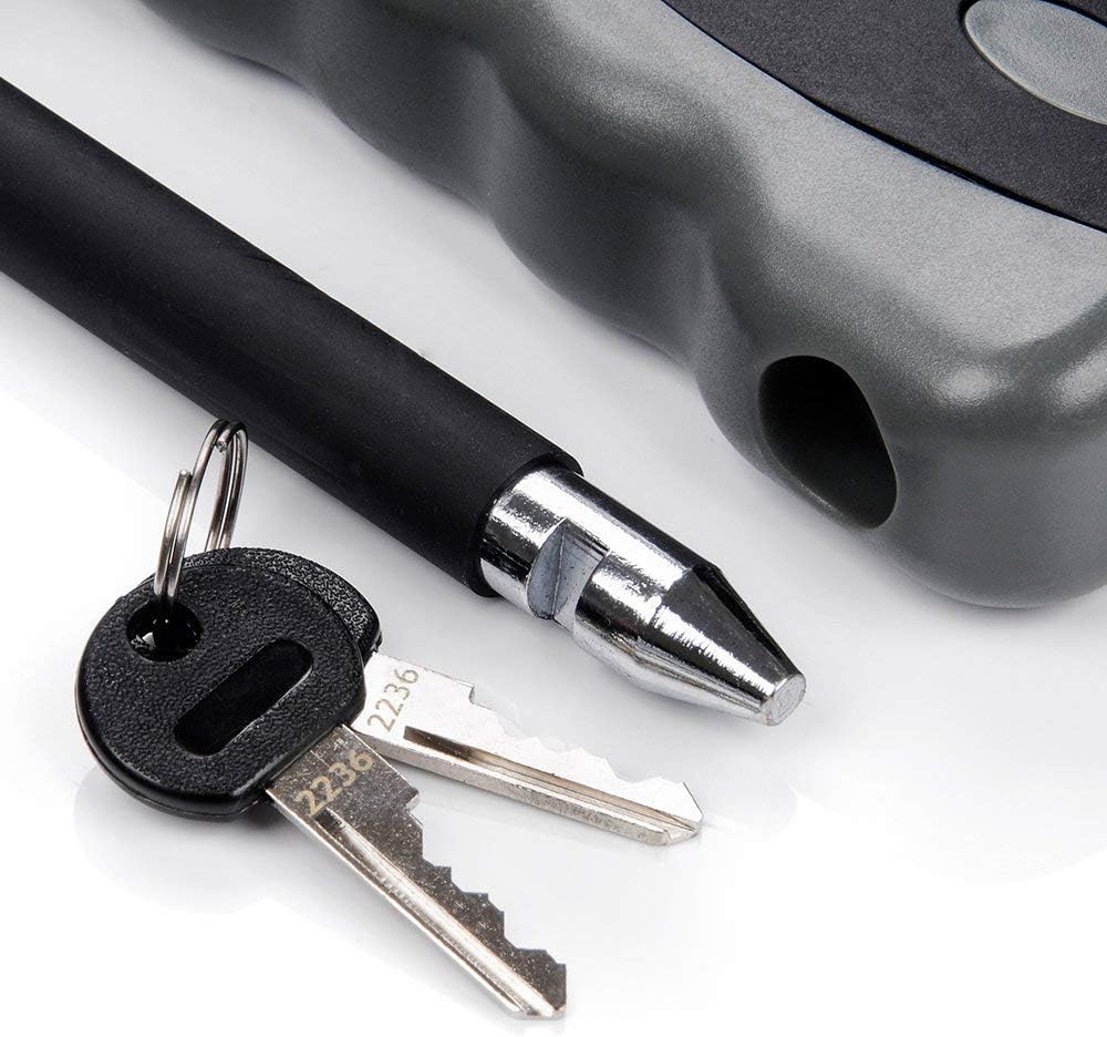 Cable Lock for Bicycle Scooter Motorcycles Gate Bike with 4 Digits Intelligent Code/Key Lock and Bike Holder (U-Lock)