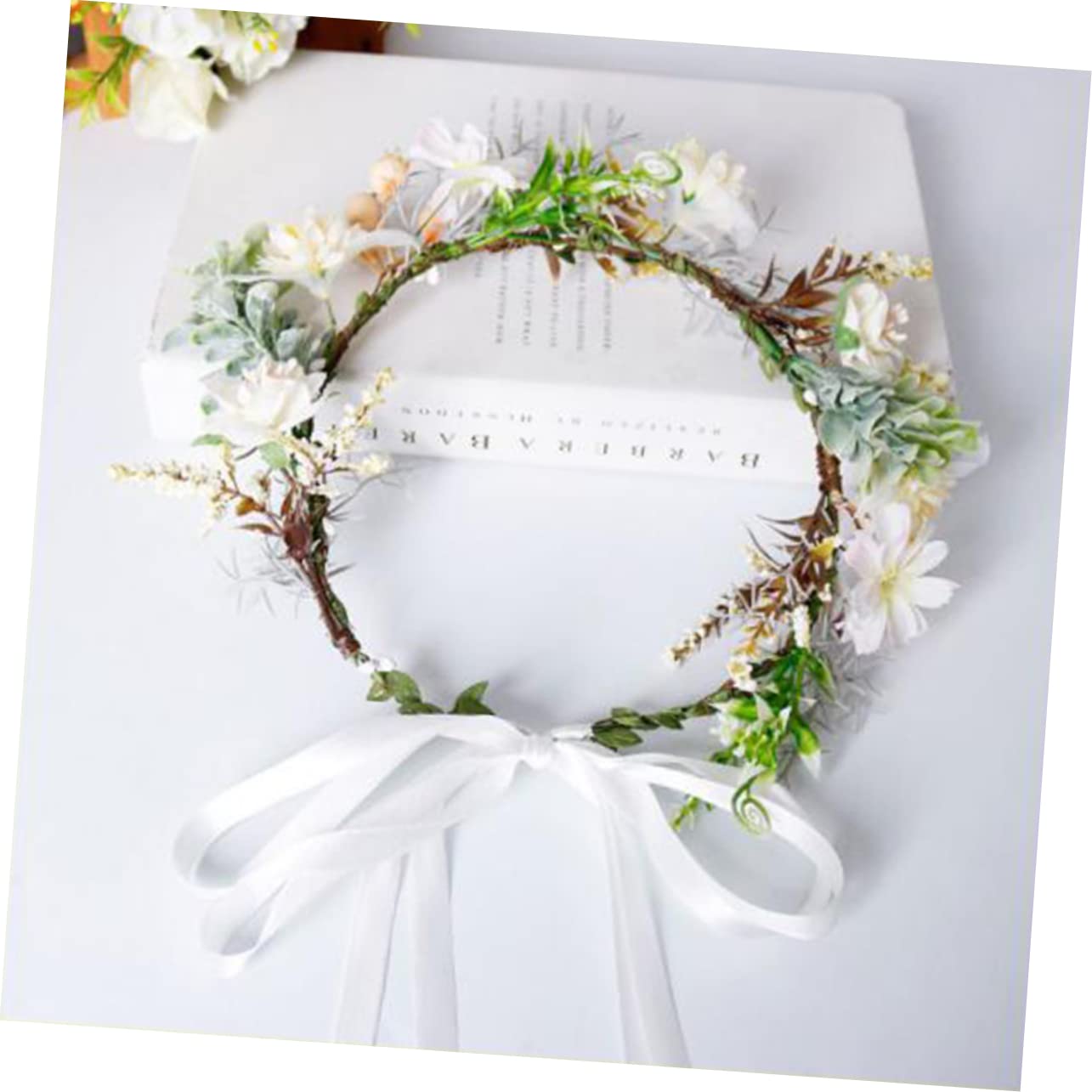MAGICLULU 3piezas Diadema De Flores Artificiales Para Fotografía Tocado Nupcial Para Novias y Accesorio y Cómodo Para y Celebraciones