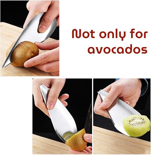 Miniatura 6 de Cortador de aguacate, cortador de aguacate multifunción 3 en 1, rebanada de acero inoxidable de alta calidad, aguacates para hoyos y cucharas de