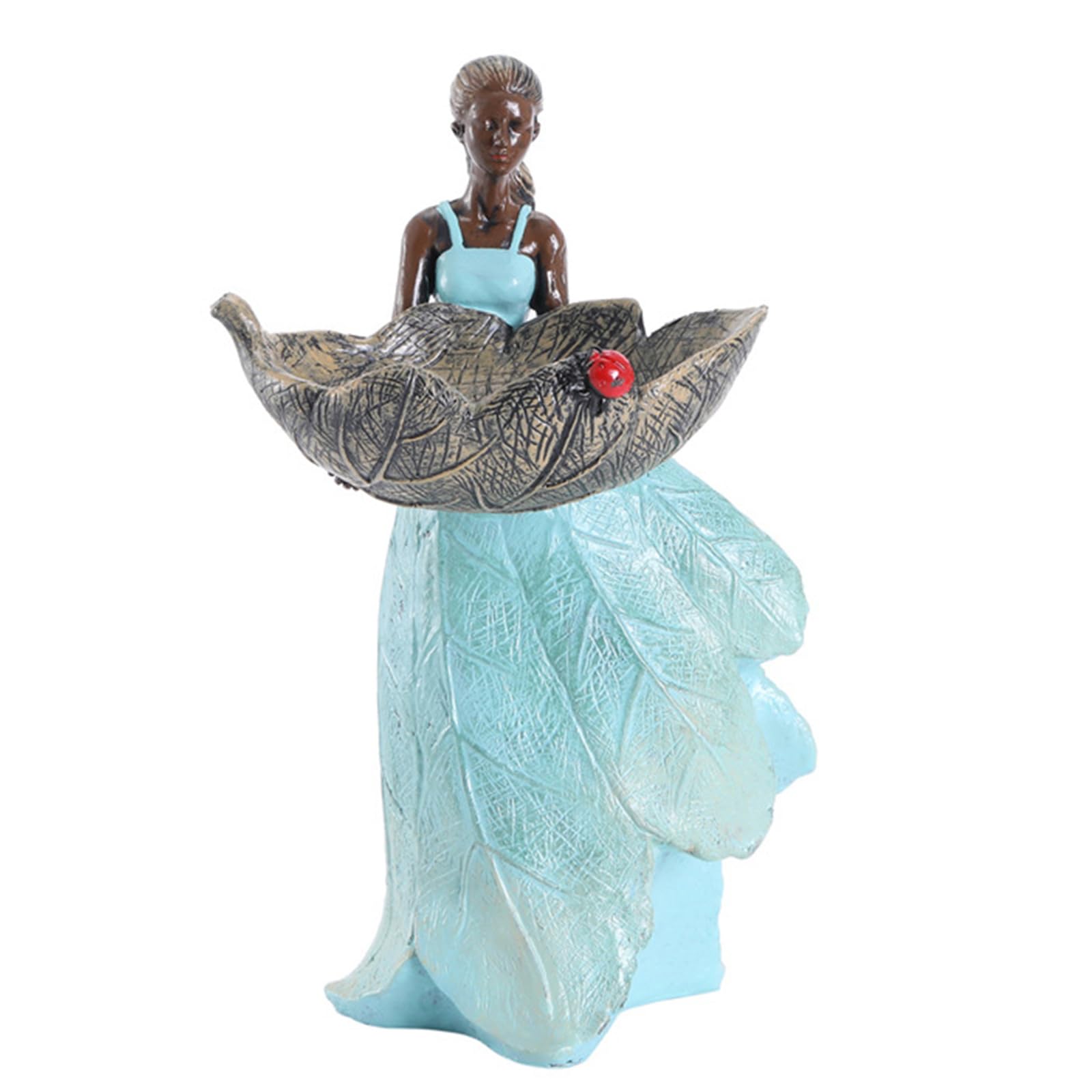 Mangeoire à oiseaux en résine statue de fille pour jardin