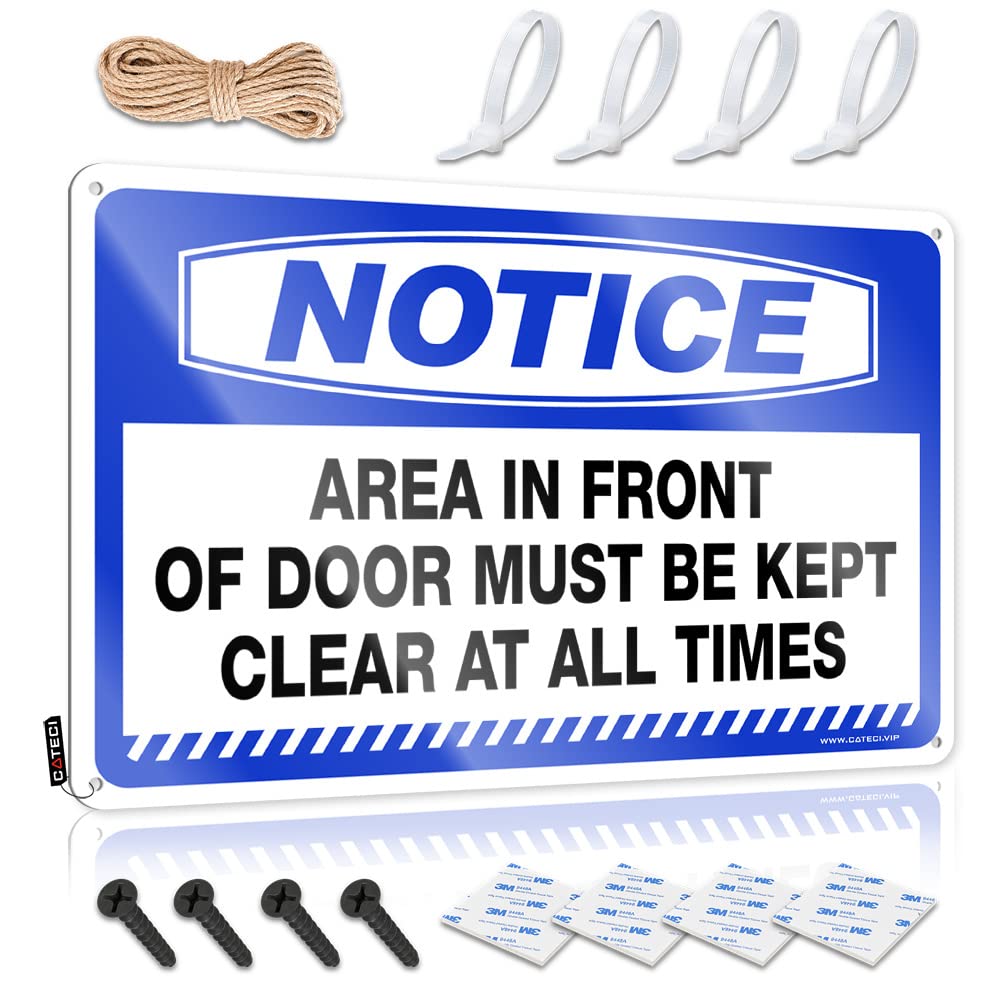 Pravoxi Boys One Color Bedroom Accessories Notice Area In Front Of Door Must Be Kept Clear At All Times Tin Sign Funny Room Signs Funny Sign Decor