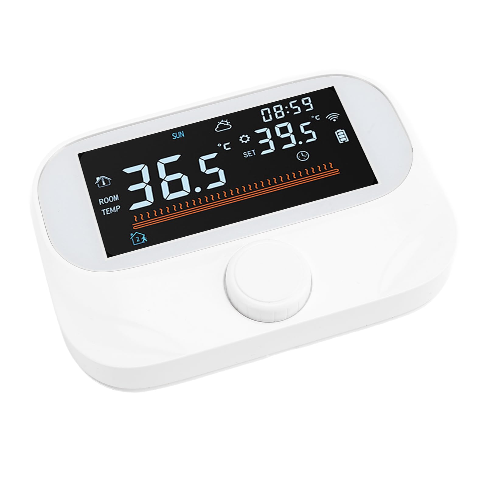 Acouto Termostato Programable Inalámbrico para el Hogar LCD Aplicación Inteligente Control de Voz Caldera de Gas Controlador de Temperatura Ambiente Termostato para Usuarios de de Forma Remota The