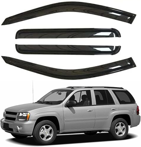 Miniatura 1 de Lifeinfinity Deflectores originales de ventana lateral, juego de protectores de lluvia con cinta para montaje exterior, viseras laterales fáciles de