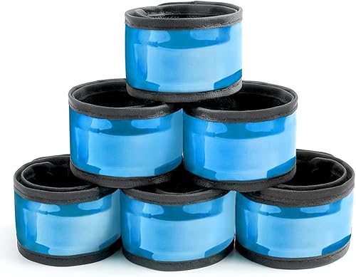 Paquete de 6 pulseras de seguridad nocturna para ciclismo, caminar, correr, concierto, campamento, deportes al aire libre, paquete de 6 unidades