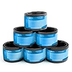 esonstyle 6 PCS Blue LED Light Up Band Slap Bracelets, Night Safety Wrist Band for Cycling Walking Running Concert Camping Outdoor Sports