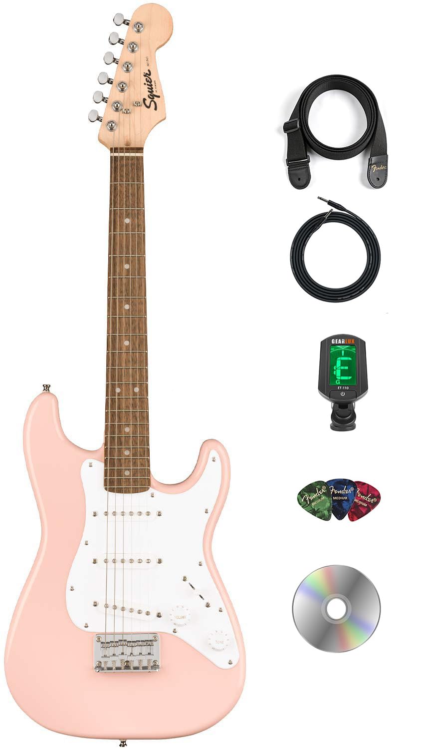 Amazon.com: Fender Squier 3/4-Size Kids Mini Strat Electric Guitar