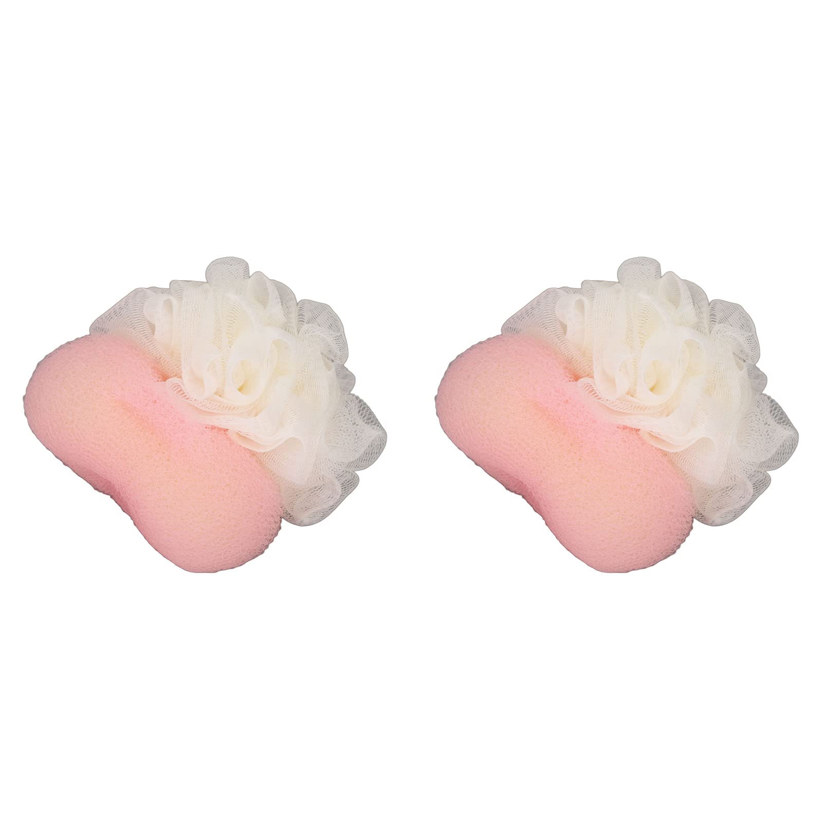 Pongnas Esponja de Malla para Baño de 2 Uds, Bola Exfoliante de Limpieza de Doble Cara con Malla Fina para Ducha de bebé, Masaje Cómodo y Promoción