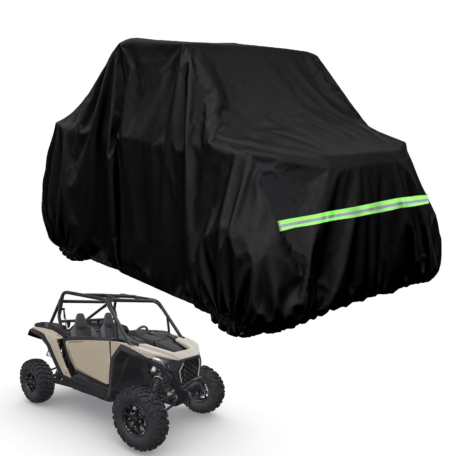 Photo 1 of UTV Cover 2-3 Seater Heavy Duty 600D All-Weather Protection Cover Compatible with Polaris RZR Ranger General Commander Defender Maverick Sport Mule Rhino Pioneer ZFORCE Teryx 130" x 58" x 70"