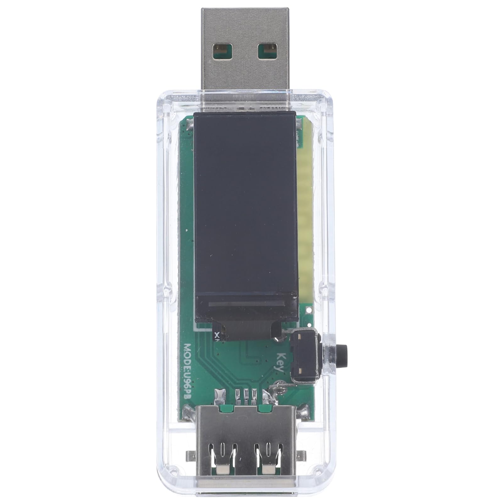 3 Piezas probador USB portátil contador de potencia Detector de voltaje ensayador probador de voltaje eléctrico probador de medidor de potencia USB AbS Transparent