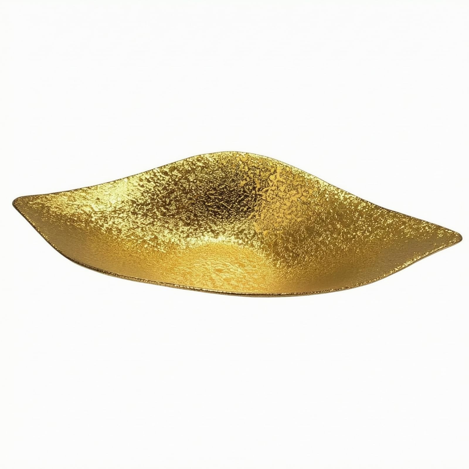 Plat Service à Sashimi en Céramique Glaçage Texturé Mouché pour Présentation Créative s s Tranches Poissons s Délicats, Plat Rectangulaire Doré À Pois Dorés, 56 × 28 × 12 Cm