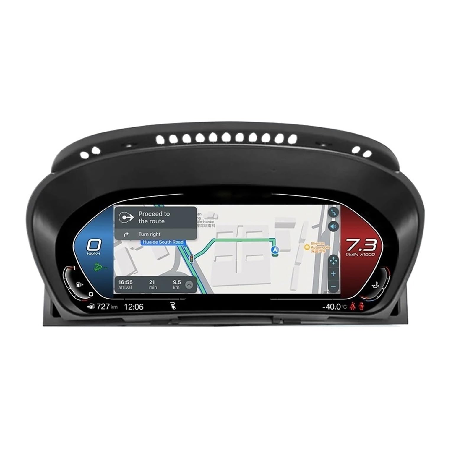 salpicadero del coche Compatible con BMW X5 E70 X6 E7112.3'' Tablero de instrumentos LCD antirreflejo para coche Velocímetro Panel digital Cabina Tacómetro