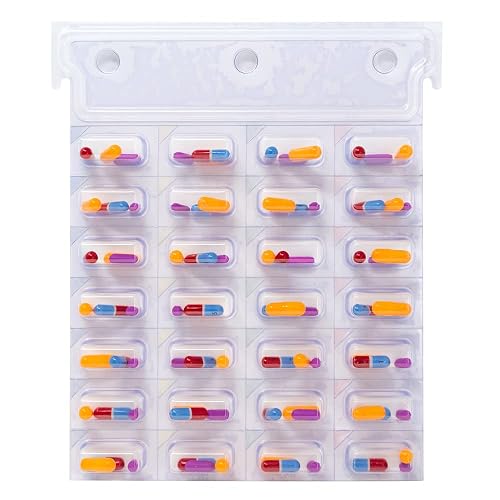 PILL THING Cold Seal Medication Blister Cards XL 4 Pack