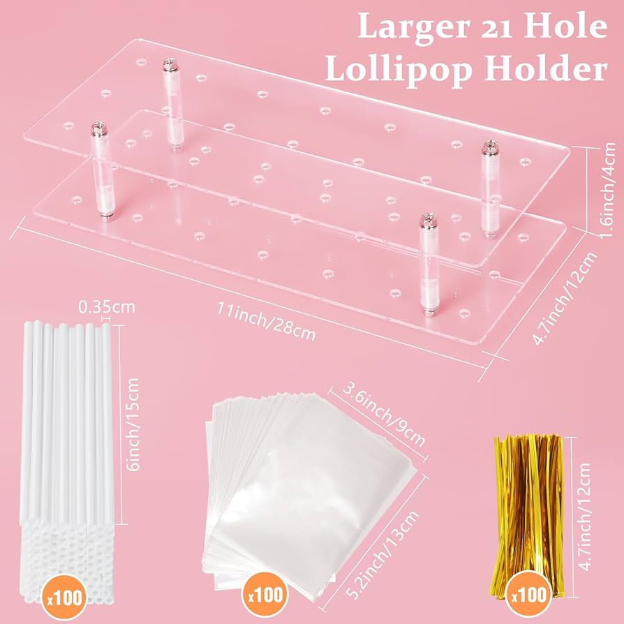 Amazon｜スティックキット付きケーキポップスタンド、21穴ロリポップ