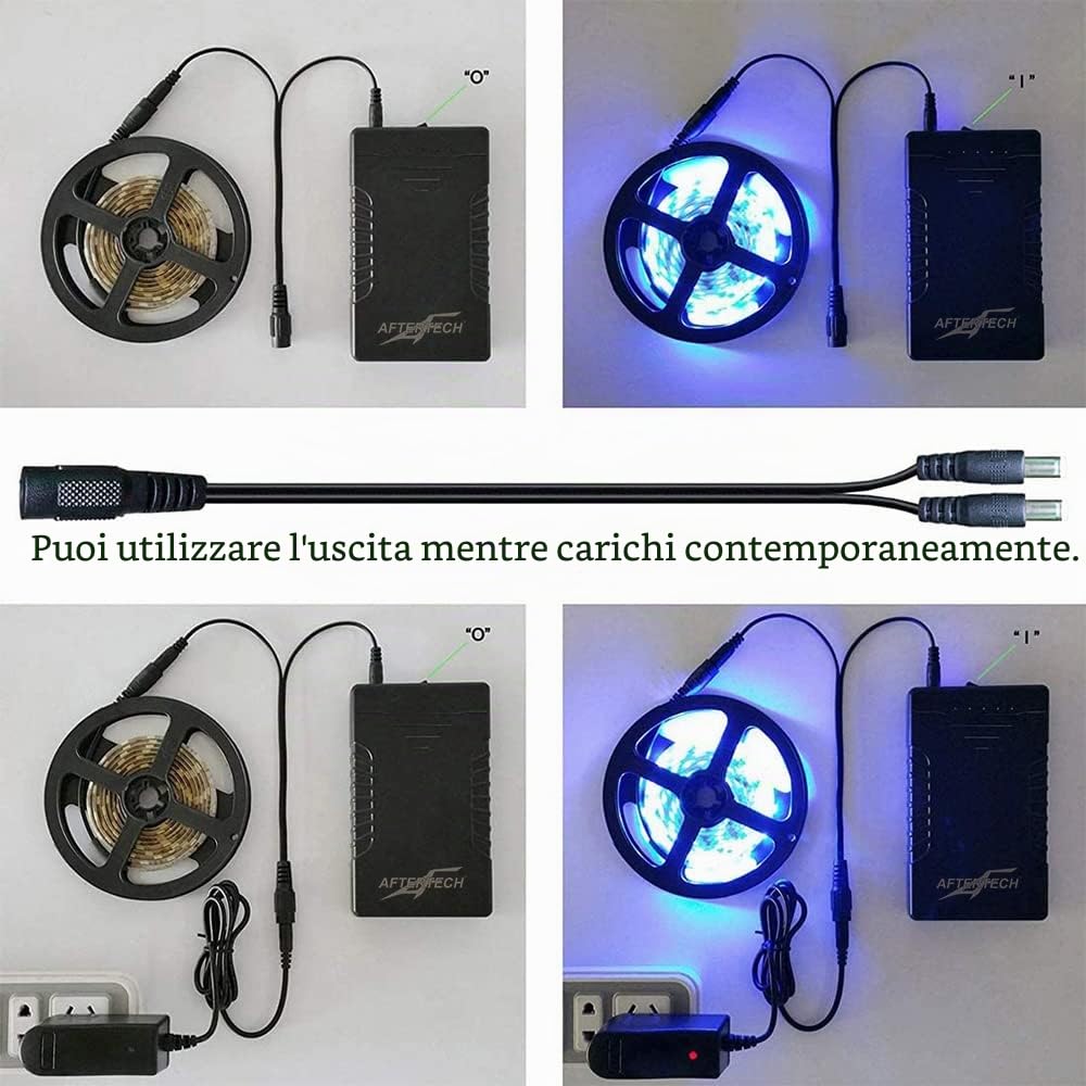 AFTERTECH MINI UPS POWERBANK PACCO BATTERIA AL LITIO LI-ION 12v 6000mAh 72wh D4E3