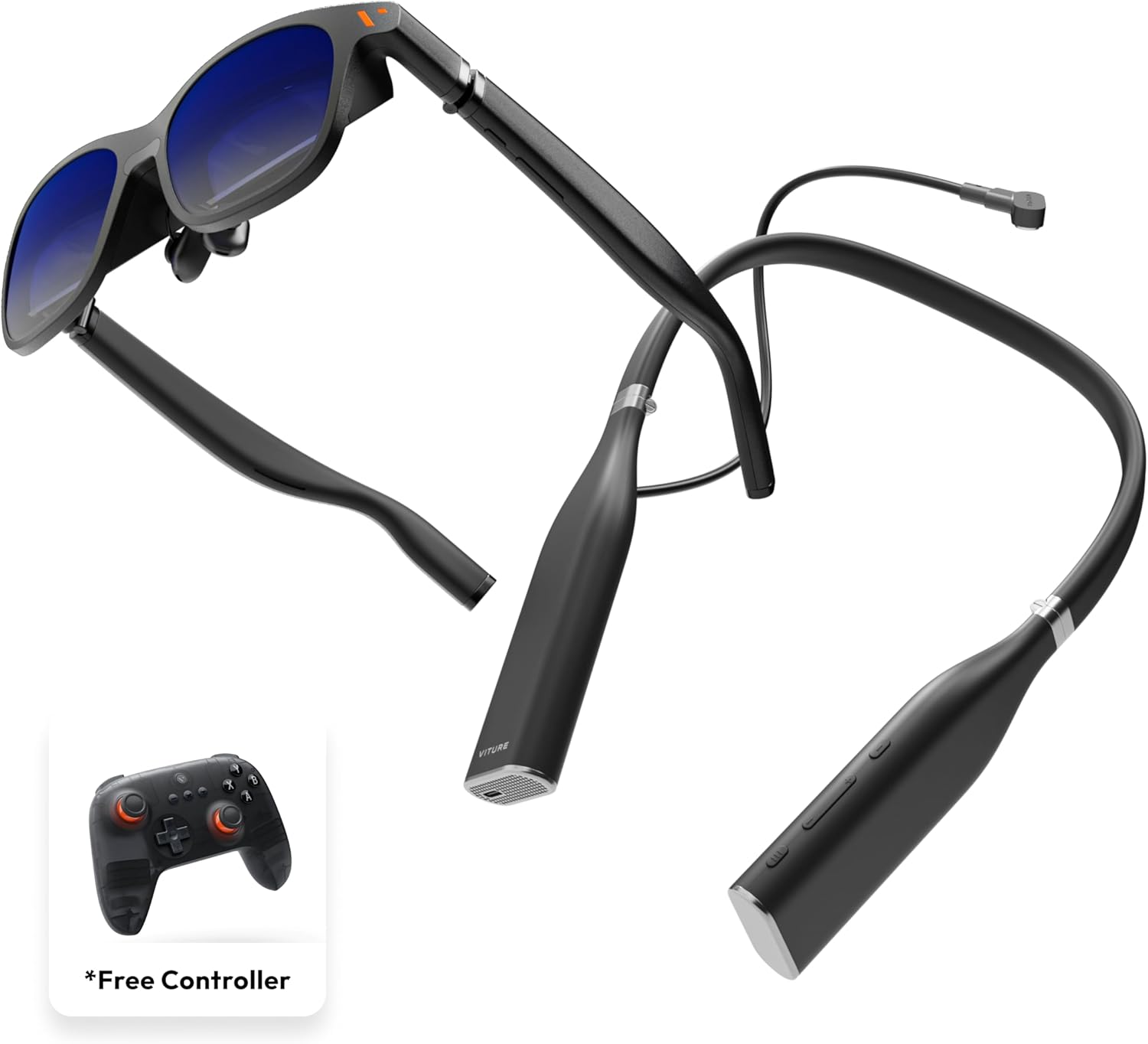 VITURE Pro Cloud Pack: VITURE Pro XR Glasses & Neckband, Compatible with PlayStation/Xbx/PC Games, Official Partner of PSPlay & XBXPlay, Enables Remote Play, Seamless Streaming, Cloud Gaming