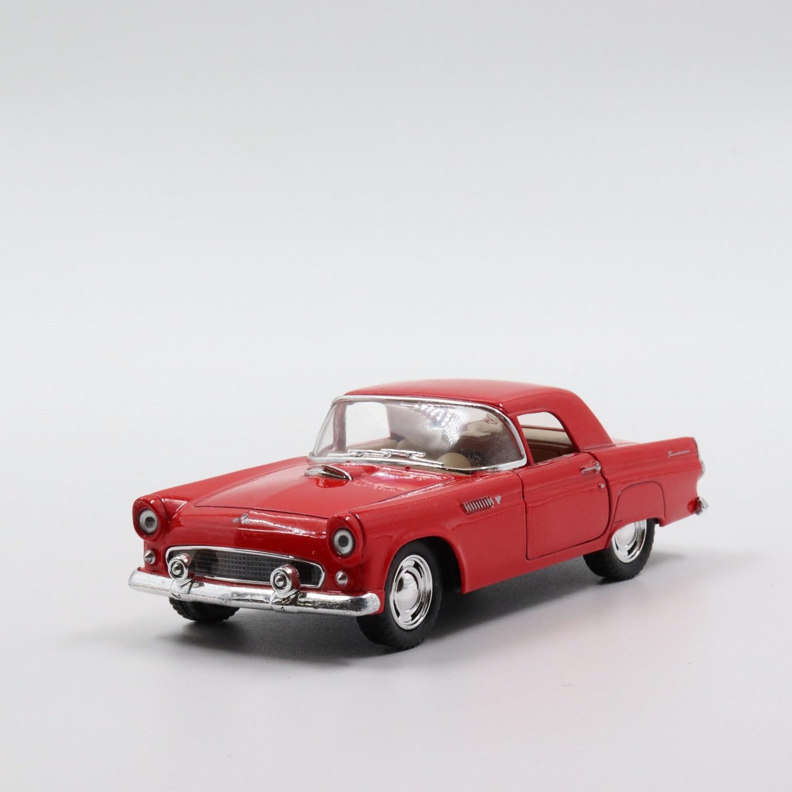 KiNSMART - 1955 Ford Thunderbird Hard Top 5" 1:36 Scale Metal Model Toy Classic Car (Red)