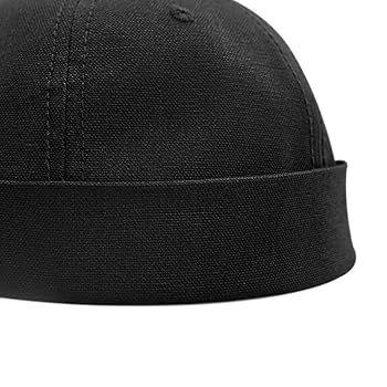 Yizhichu1990 Brimless Cap Skullcap Rolled Cuff No Visor