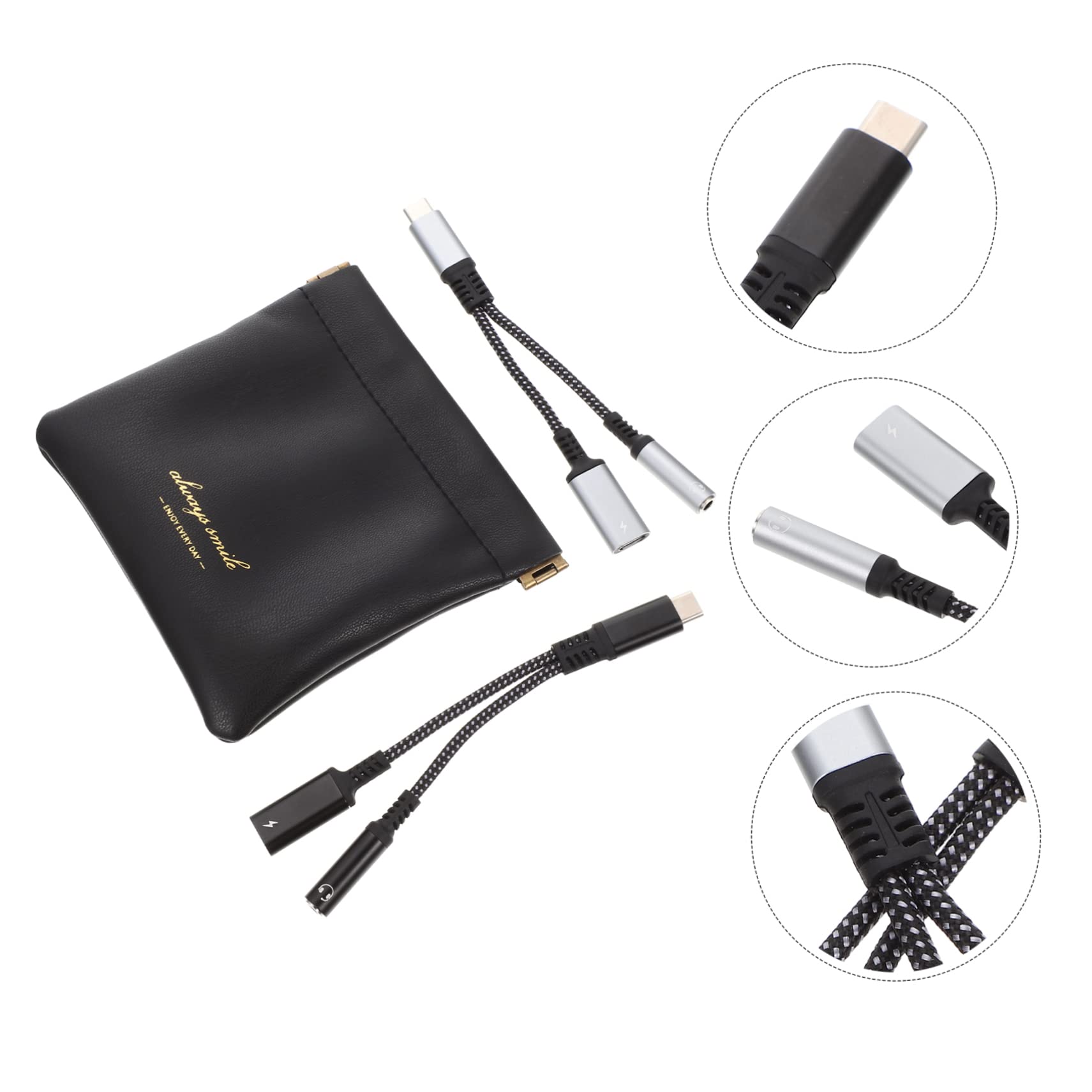 Hemobllo 3st Typc Kopfhörer Schalter 5mm Typ c Adapter 3,5-mm-audioadapter Adapter Für Kopfhöreranschluss USB c Auf Aux Adapter Typ c Auf 3,5 Mm Adapter USB-c-Adapter Type Anzahl Nylon-Seil