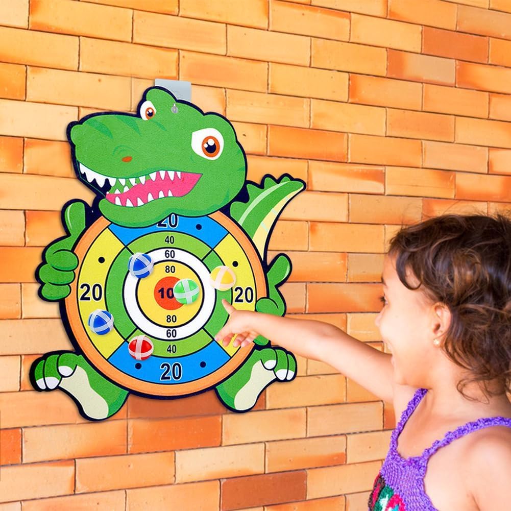 Giocattolo per Freccette con 12 Palline Adesive Bersaglio Tiro al Bersaglio Giochi Bambini 3-12 Anni