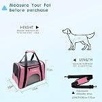ZaneSun Transporteur de chats Transporteur d'animaux de compagnie Transporteur pour petits chats 15 Lbs,transporteur de chats pour chiens approuvé par ligne aérienne (moyenne, rose)