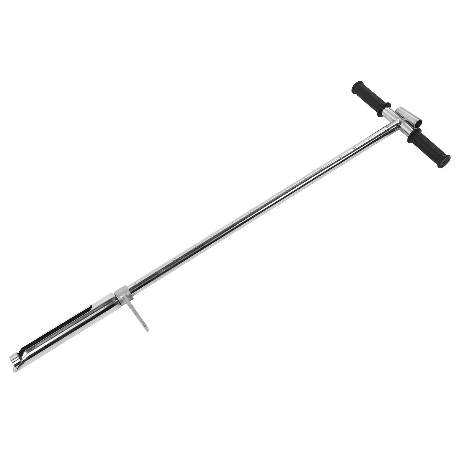 Soil Sampler Probe, 41.3in Stainless Steel Tubular T Style Handle Soil Test Kits Soil Probes, Soil Sampling Probe Tool with Pedal for Soil Sampling Plant Care Garden Lawn Farm