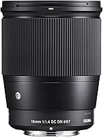 Sigma 16mm f/1.4 DC DN Contemporary Lens for Sony E-Mount - Compact Wide-Angle Prime for Low-Light & Events
