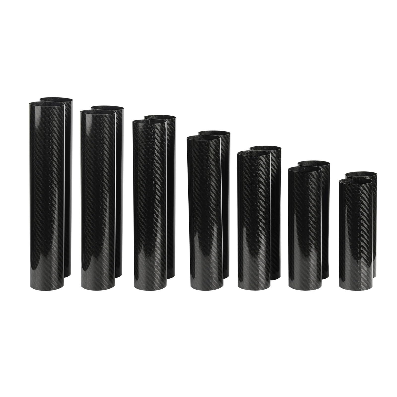 Soufflet de Fourche Moto Pièces de Moto réglables, Protection de Fourche Avant en Fibre de Carbone, Compatible avec Kawasaki, Suzuki et Honda Caches de Fourche Moto(160mm 1 Pair)