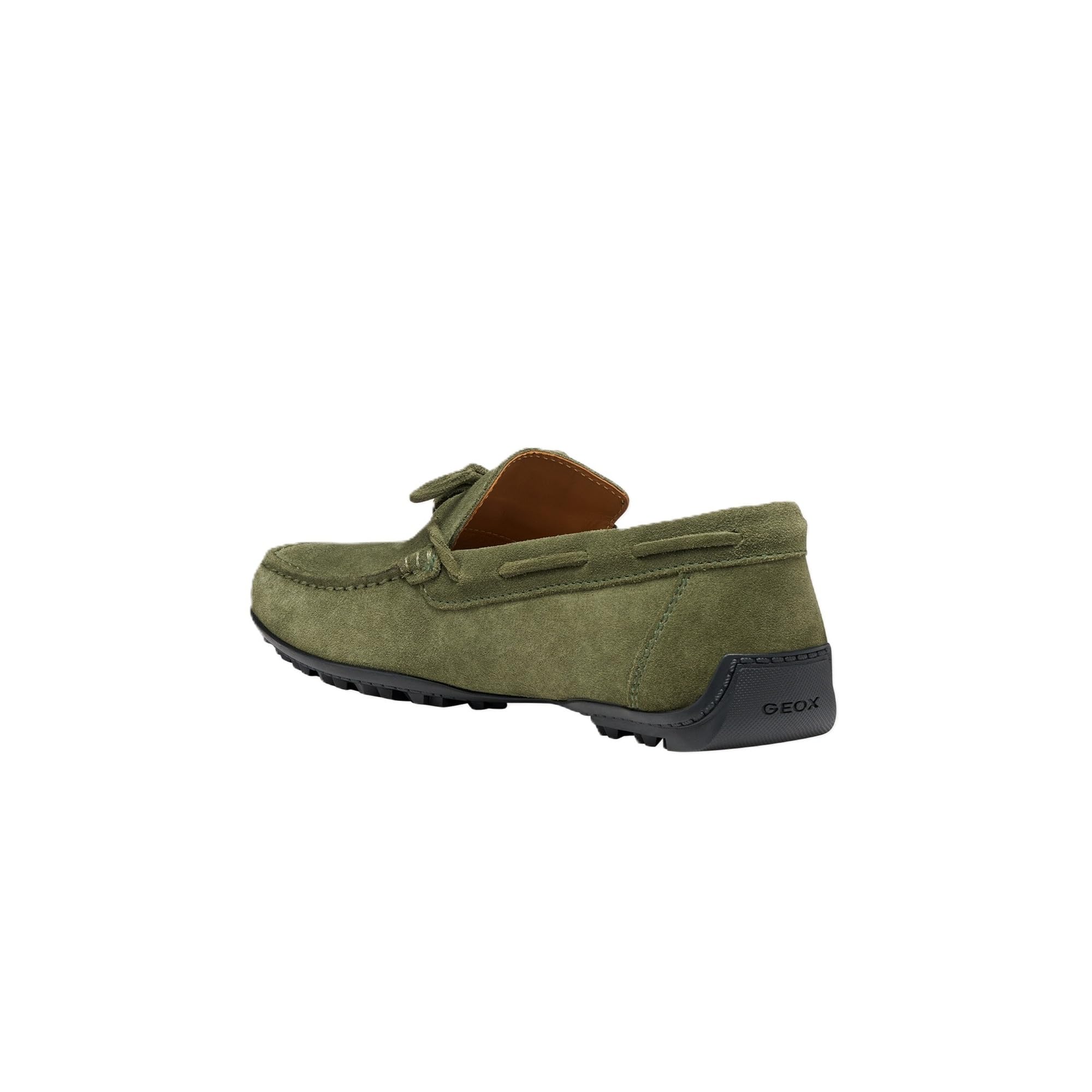 Geox Mocassini Uomo in Pelle Scamosciata Verde, Kosmopolis + Grip, Impermeabili con Suola Traspirante, Casual- U35CFA00022C3005 (Sistema Taglie Calzature EU, Adulto, Numero, Media, 46)