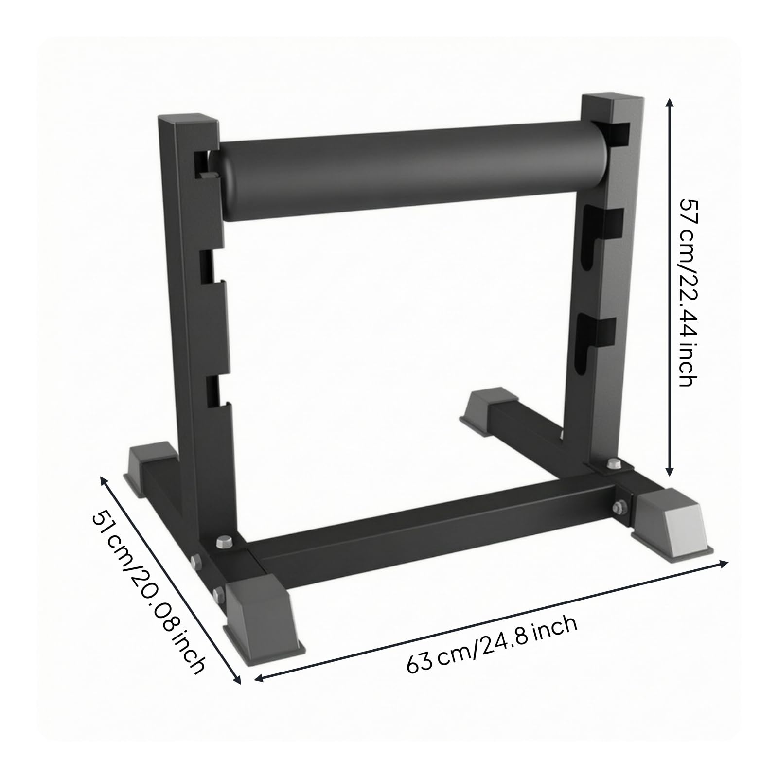 LOVIVER Split Squat Rack Stazione Squat Diviso Supporto Affondi Unilaterale Regolabile Rullo Cuscinetto Spesso Base Rettangolare Bassa Stabilità Elevata