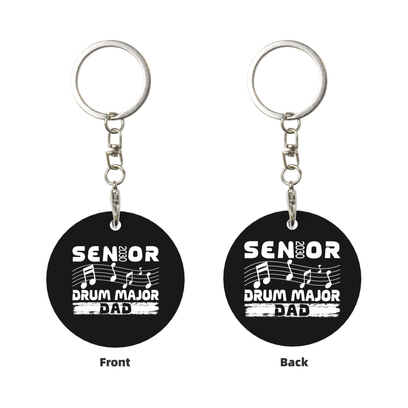 Kangweida Senior 2030 Drum Major Durable Aluminum Round Keychain Stylish Useful