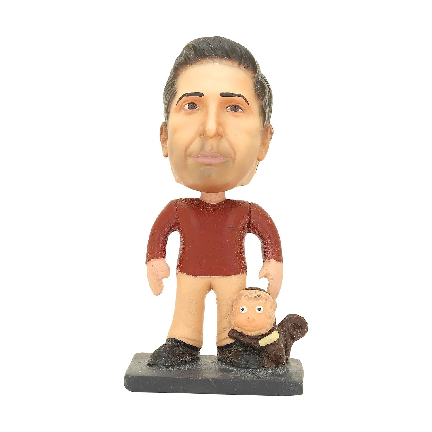 INSAIN Classic Sitcom Siblings Bobblehead Set (10 cm) | Monica & Ross Geller Collectibles Action Figure for Car Dashboard, Office Desk & Study Table 1