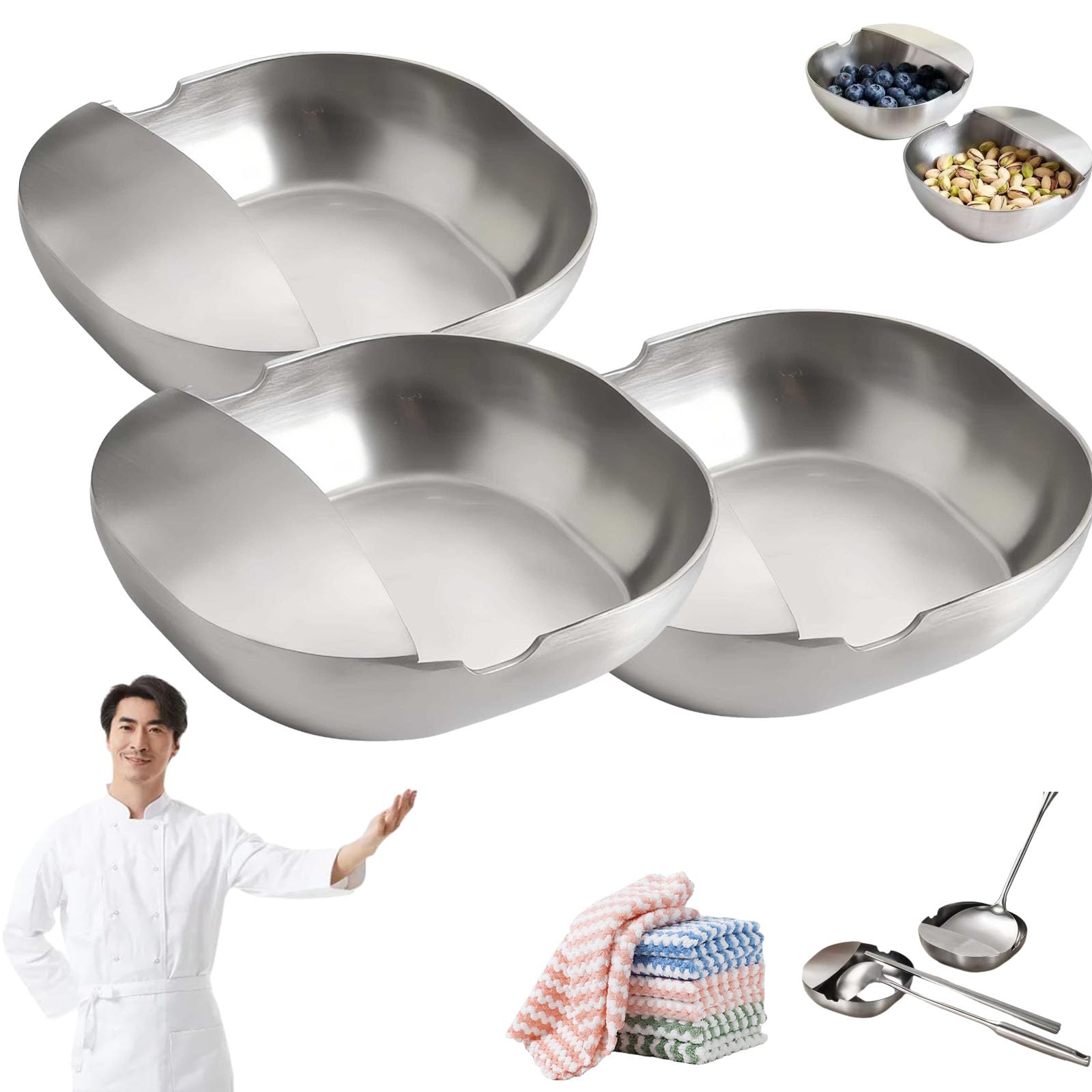 Soporte para cucharas de acero inoxidable 304 y soporte multiusos para utensilios de cocina, soporte de utensilios de acero inoxidable para encimera de cocina, soporte de cuchara resistente, soporte