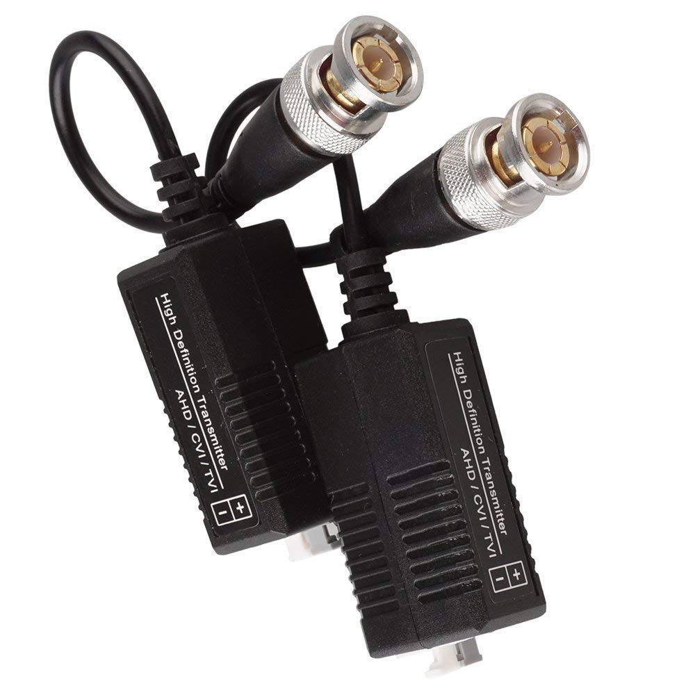 SEASPIRIT CCTV Passive Video Balun Transmitter & Transceiver with Cable for 1080P TVI/CVI/TVI/AHD/960H DVR Camera CCTV System, No Power Required-image-14