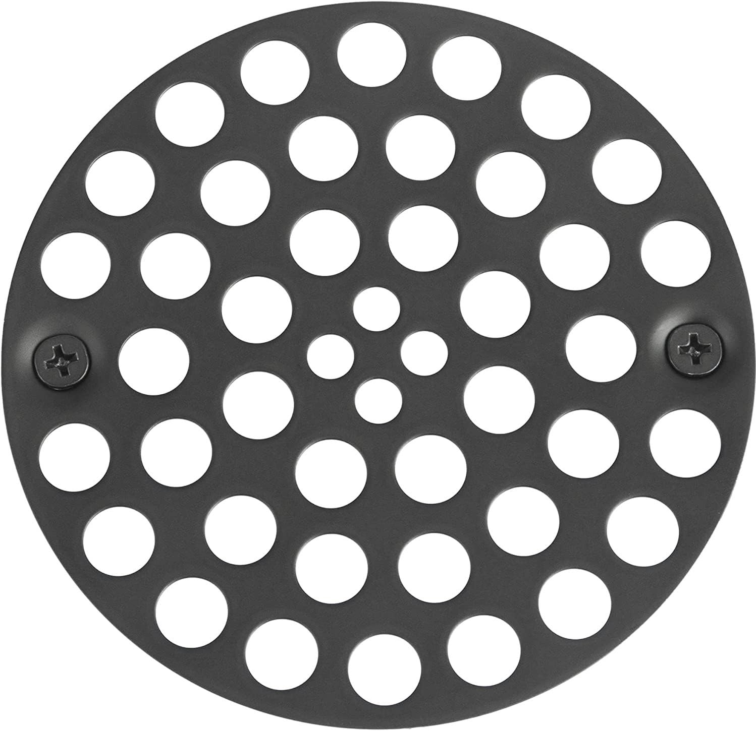 Grille de douche laiton massif noir mat double épaisseur haut de gamme