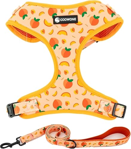 Juego de arnés y correa para perro, arnés ajustable para perro, correa para perro, arnés para cachorros sin tirones ni estrangulamiento para