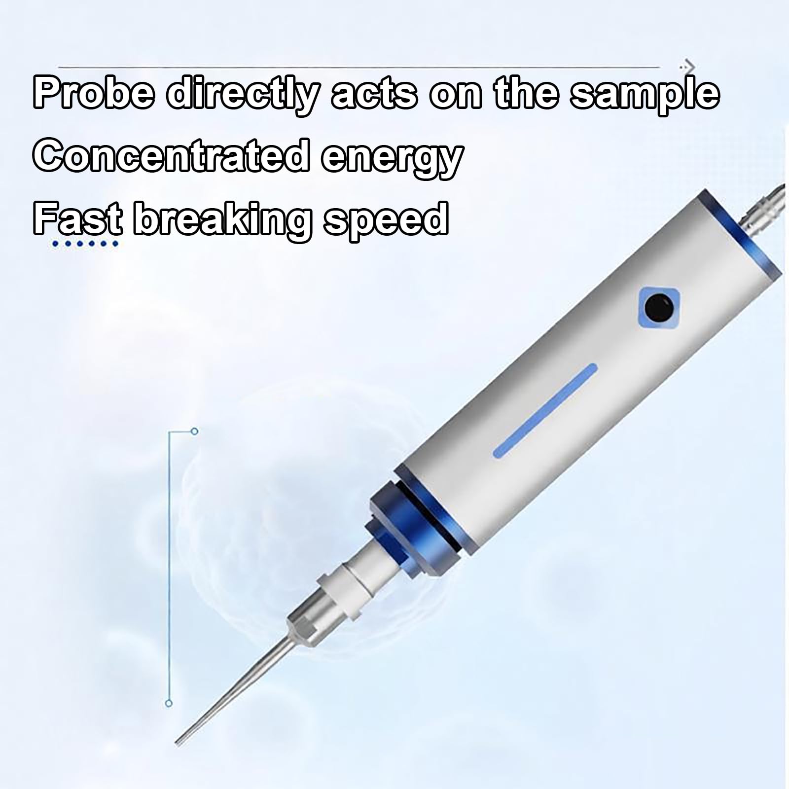 Homogeneizador de mano, 0,1 ~ 300 ml, frecuencia ajustable de 25 ~ 35 KHz, trituración rápida para emulsionar y dispersión