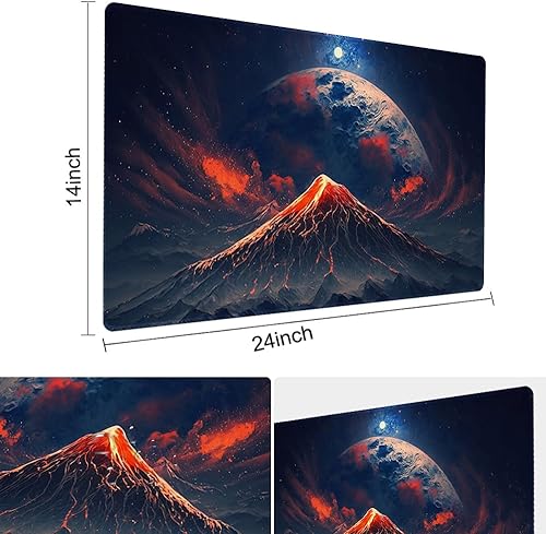 Miniatura 3 de Tapete de juego de mesa prémium de 24 x 14 pulgadas, compatible con OCG CCG RPG MTG, tapete de escritorio para mouse (MTG3-Sin zona)