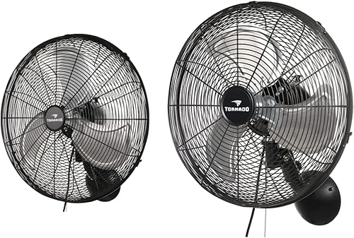 Tornado Ventilador oscilante de montaje en pared de alta velocidad de la serie Pro de 20 pulgadas y ventilador oscilante de montaje en pared de la