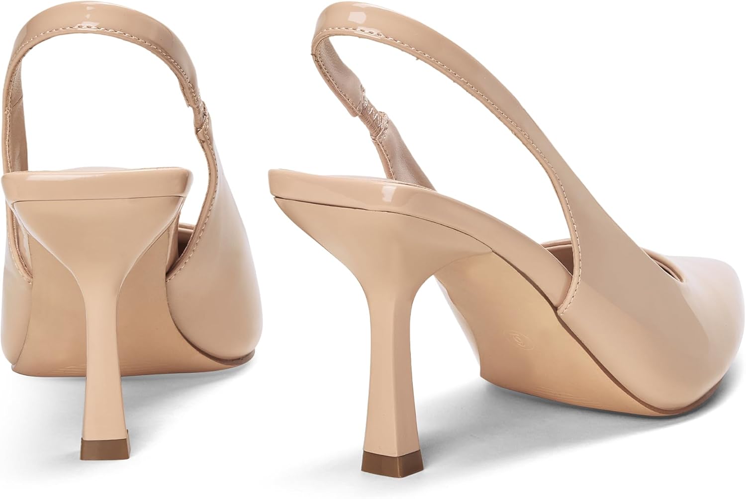 GENSHUO Women's Slingback Kitten Heel Pointed Closed Toe Stiletto Pumps Slip on Elastic Strap Wedding Party Dress Sandals Shoes - Image 4
