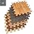 Sorbus Wood Floor Mats Foam Interlocking Wood Mats Each Tile 1 Square Foot 3/8-Inch Thick Puzzle Wood Tiles with Borders – for Home Office Playroom Basement (16 Tiles 16 Sq ft, Wood Grain - Gray)