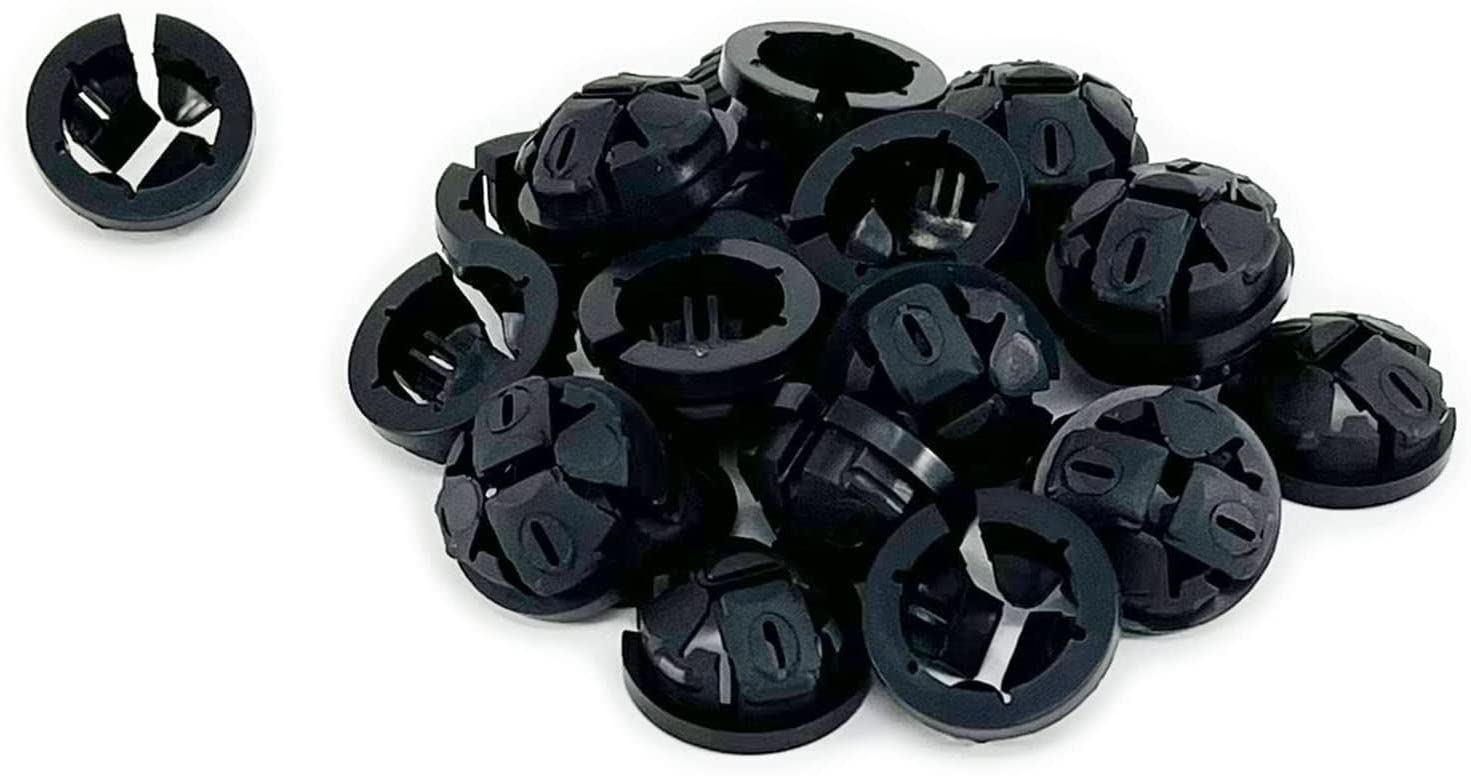 iMBAPrice IMBA-NM94-25 Black Non-Metallic Button Push-in NM Cable Connector, 3/8 Trade Size, Fits 1/2-Inch Knock Outs, 25-Pack