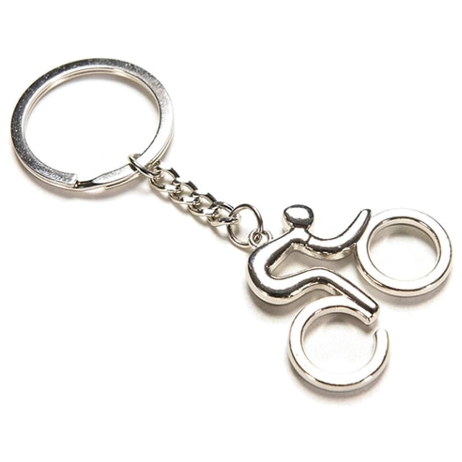 SeraphisBicycle Keyring Bike Keychain Cycling Riding Road Silver Racer