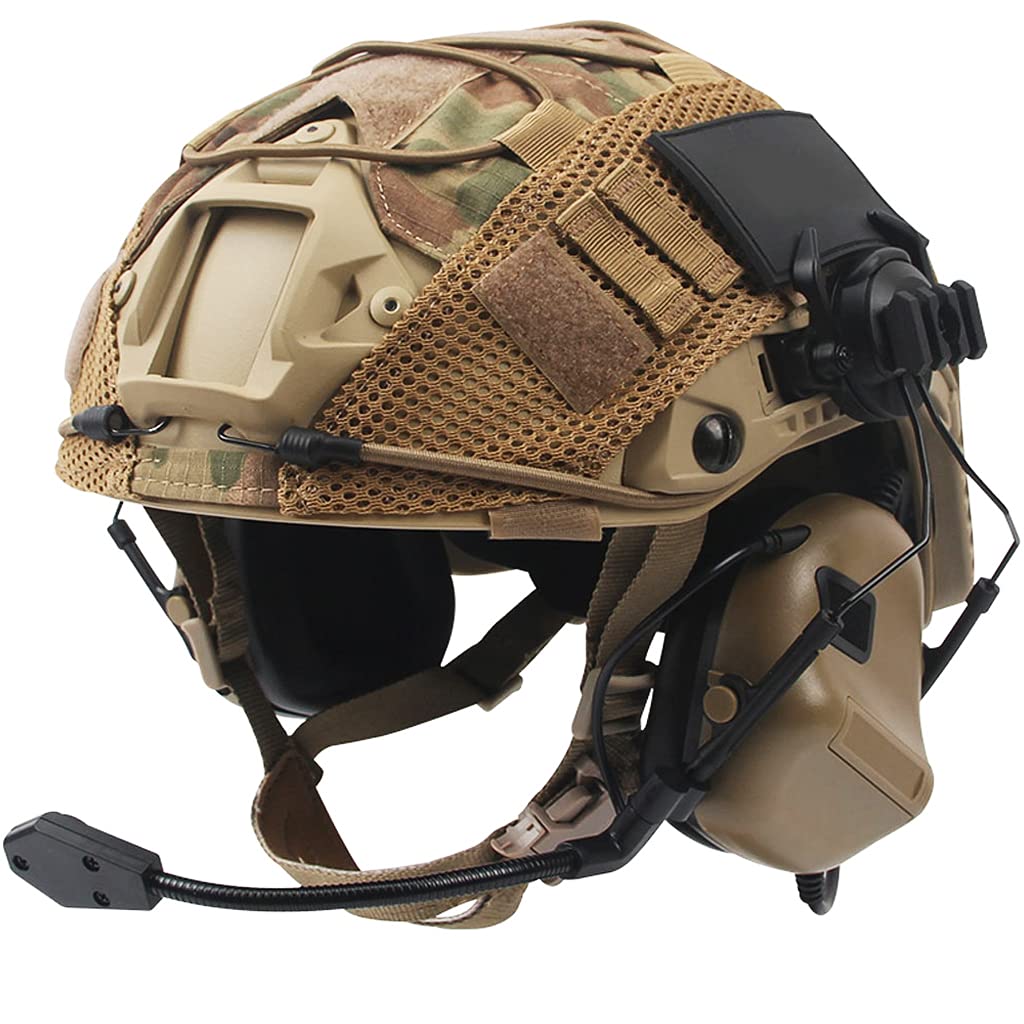 Buy AQzxdc Fast Helmet Set, with Headset and Helmet Cover, for Airsoft