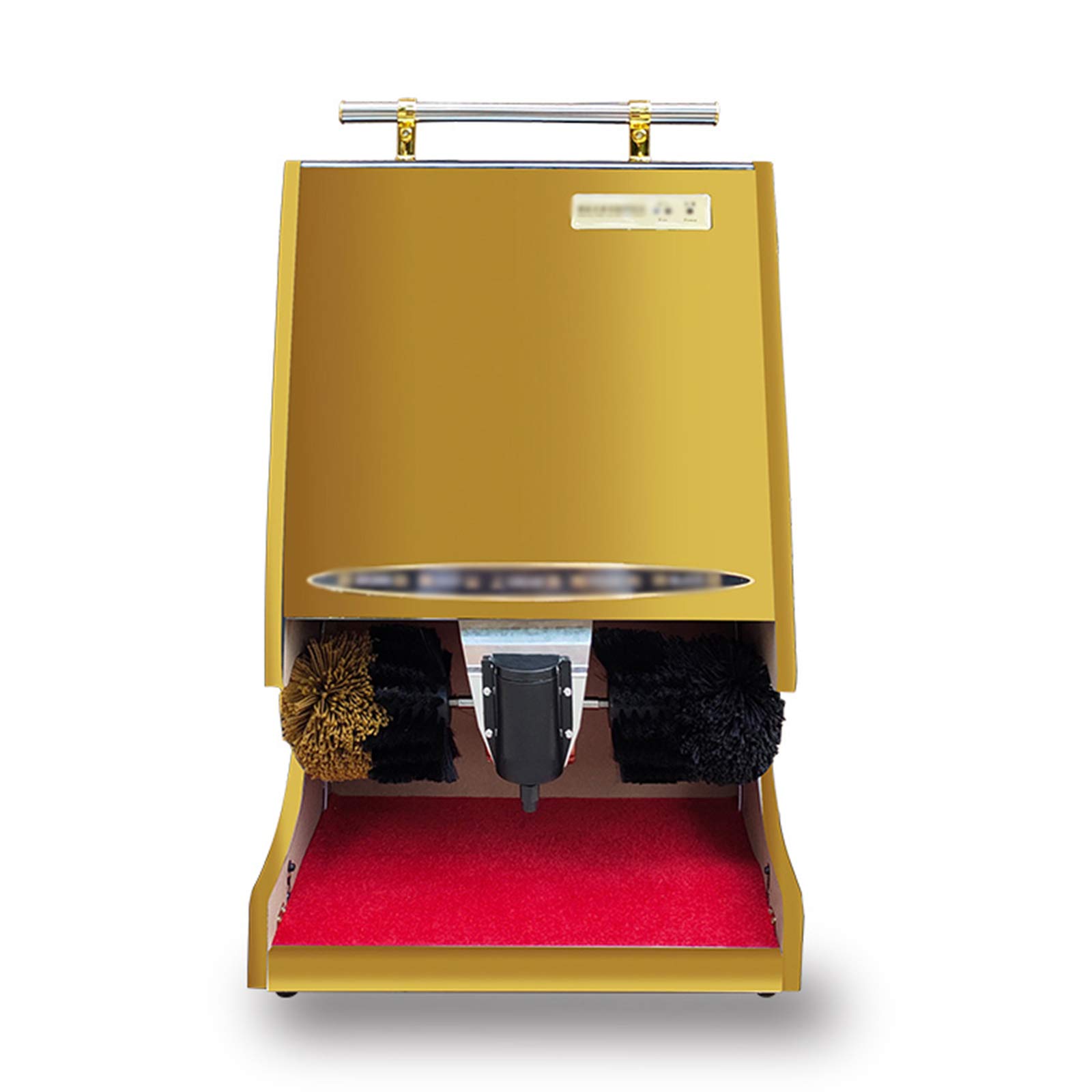 JFGCTYHXY Shoe polisher, Vertical Hotel Lobby mall Electric Shoe Brush Machine, 4 Colors Available Brushes, Shine(Gold)
