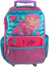 Stephen Joseph Kids Luggage - Personalized Carry On Luggage - Mermaid Travel Bag - Rolling Bag with Custom Name