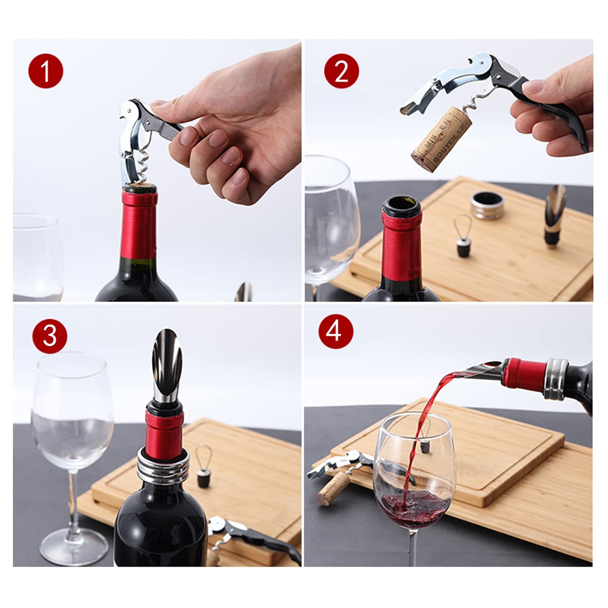 Amazon | XIANGEN ワインボトルオープナーセット タツノオトシゴナイフ