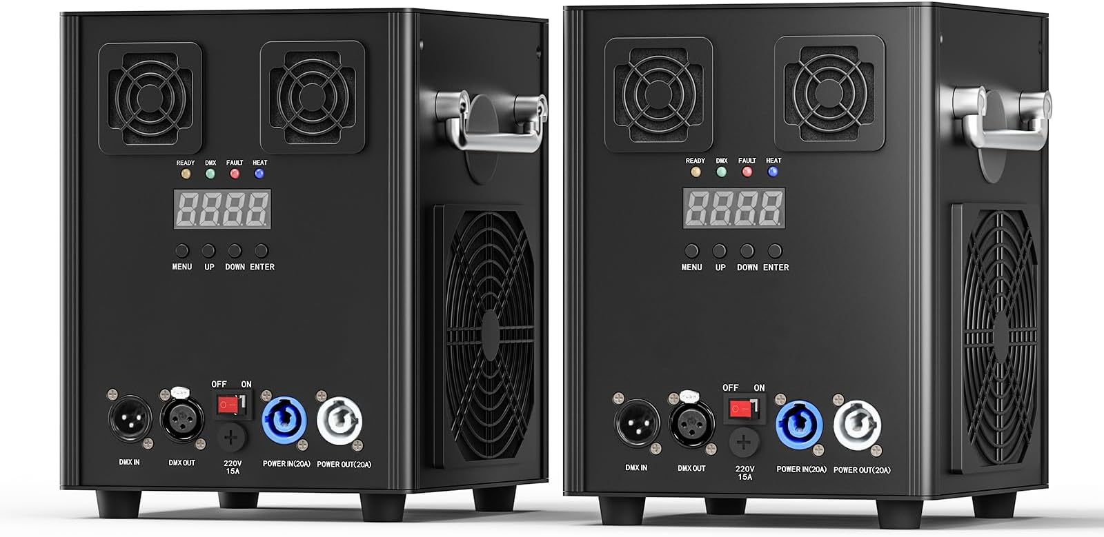 Pyrotechnic Machine, 2PC Black 700W DMX Machines, Remote Control, for Parties Halloween Christmas Weddings Sporting Events