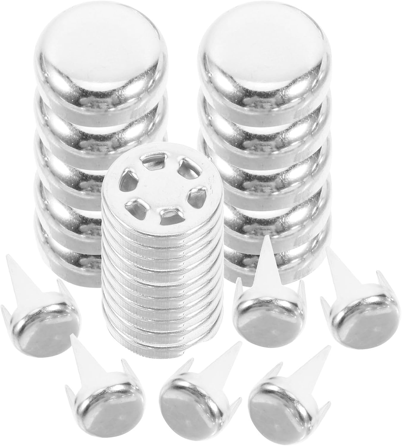 50pcs Metal Round Hat Buttons, 25mm Replacement Cap Top Cover